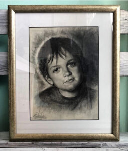 Retrato a lápiz de un niño