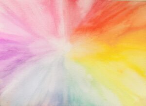 Acuarela abstracta con transiciones de color