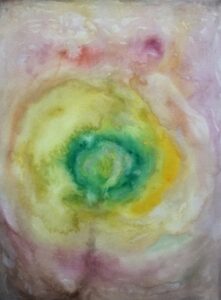 Acuarela abstracta con transiciones de color