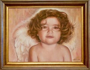 Pintura de angelina bebé